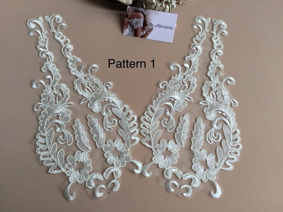 Lace Applique.ivory .lace French ,heavy Embroidered Lace,for Bridal ...