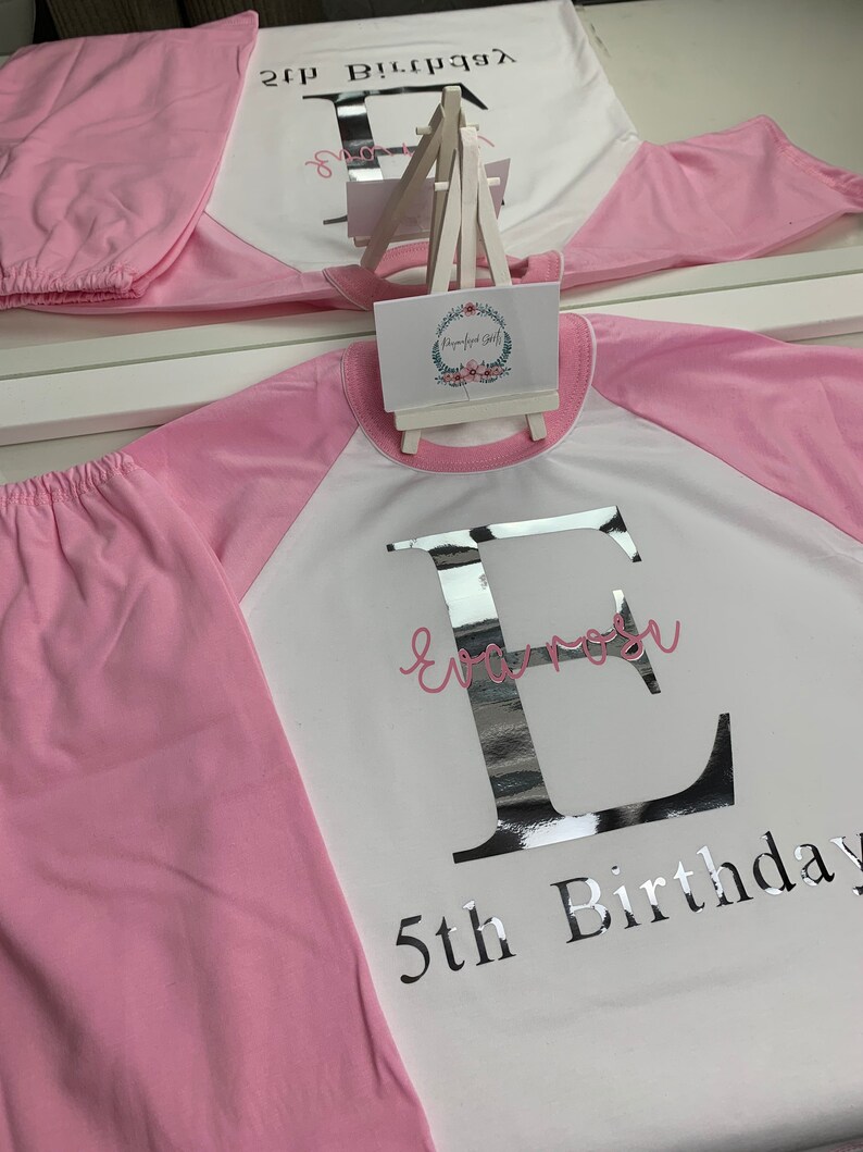 Personalised children\u2019s pyjamas birthday pyjamas birthday gift idea Christmas Black Friday personalised