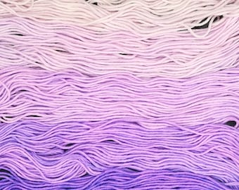 Purple Fade set - mini skein - Hand dyed yarn - DK - Double knit - Merino Wool - 100% wool - natural fiber