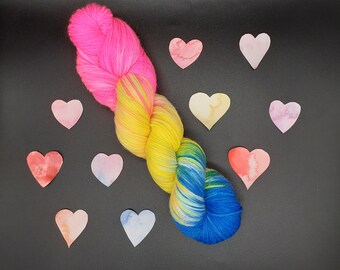 Pantastic! - Pan - pansexual pride - DK - Double knit - Merino Wool - 100% wool - natural fiber - Variagated - Queer- lgbtq