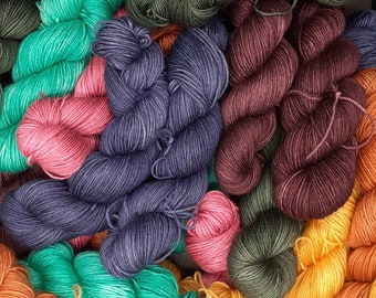 Block Colours - Hand dyed yarn - DK - Double knit - BFL or Merino Wool - 100% wool - natural fiber - yarn - saturated -rich colours