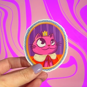 Cute unique cat sticker|cat art sticker| vinyl sticker