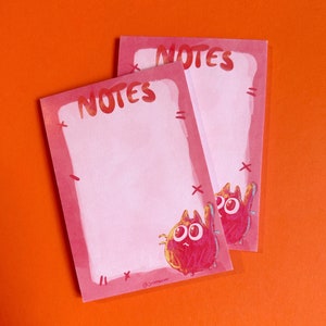 Pink cute cat notepad, cat notes, notepad A6