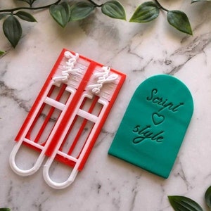 Script Style Font Cookie Fondant Stamp Set