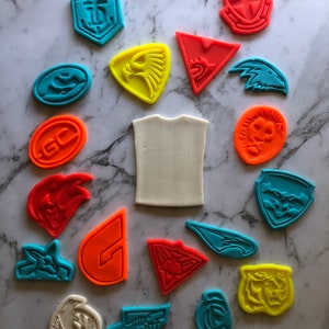 AFL Jersey / Mini Logos Cookie Cutter Fondant Stempel