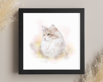 Custom Pet Portrait from Photo, Personalized Dog & Cat Drawing, Colored Pencil pet, Pet Memorial Art, Hand-Drawn Pet Loss Gift Idea, dog,cat
