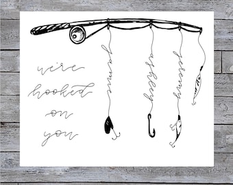 Fishing Hook Family Names Gift