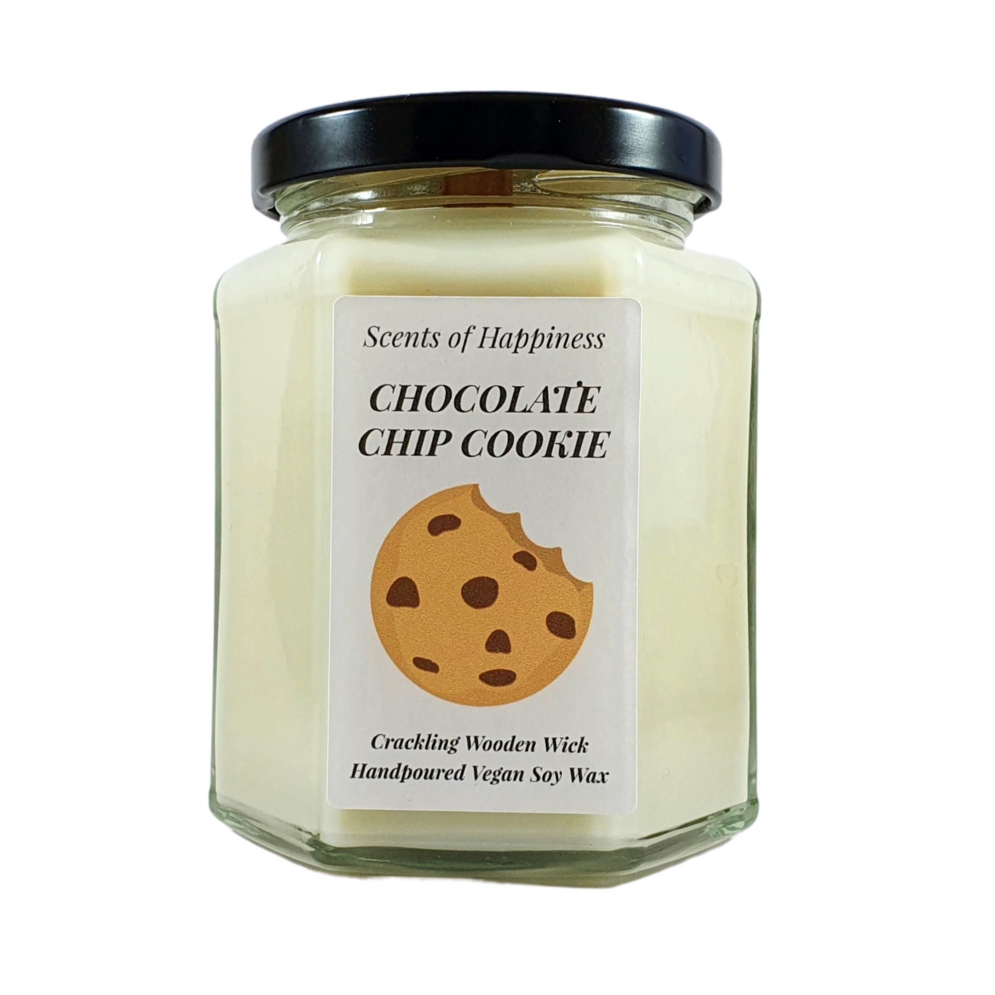 Chocolate Chip Cookie Candle Scented Candle Crackling Wooden Etsy
