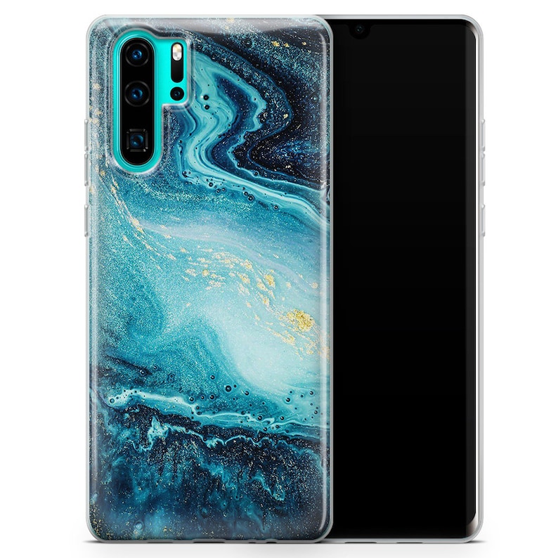 Blue Marble Phone Case, Soft TPU Gel Cover image 5