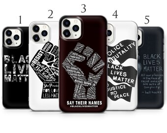 Custodia per telefono Black Lives Matter, dite i loro nomi, arte antirazzista