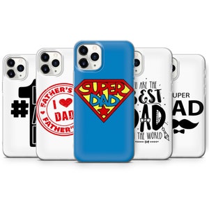 Fête des pères Meilleur super papa téléphone étui pour iphone SE 5 6 7 8 11 12 13 14 15 XS XR s8 s9 s10 S21 S22 S23 Edge Note P20 P30 P40 Pro Mate Lite