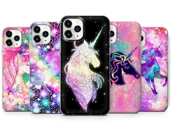 Rainbow Unicorn Gel Phone Case for iPhone SE 8+ 12 11 13