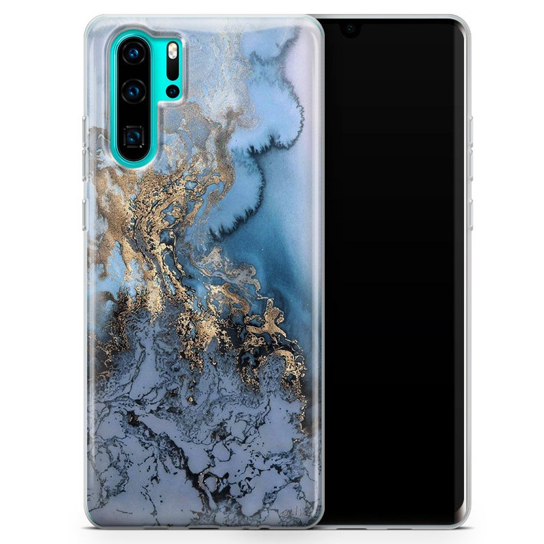 Blue Marble Phone Case, Soft TPU Gel Cover image 2