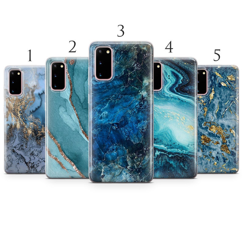 Blue Marble Phone Case, Soft TPU Gel Cover image 8