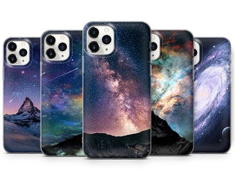 Galaxy iPhone Case, Space Nebula Design, Protective TPU Gel