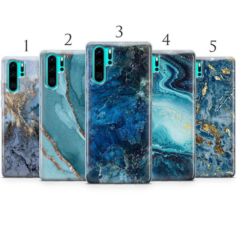 Blue Marble Phone Case, Soft TPU Gel Cover image 7