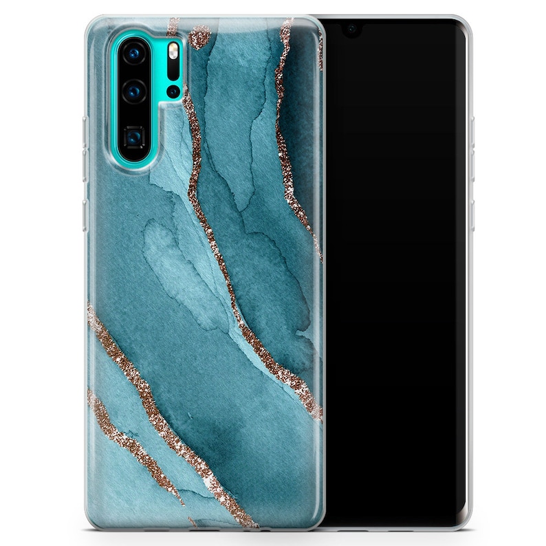 Blue Marble Phone Case, Soft TPU Gel Cover image 3
