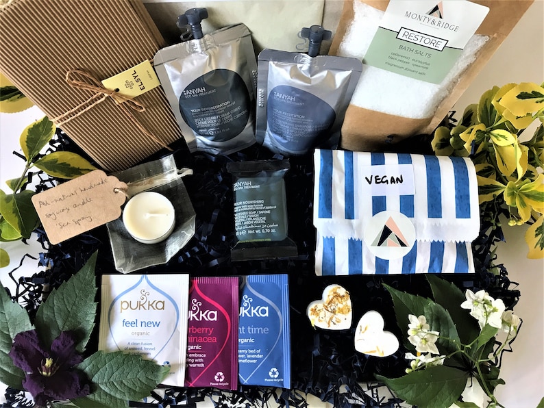 ULTIMATE Vegan Pamper Hamper Personalised letterbox relaxation kit Eco-friendly care package Best friend gift box Calm mindful spa image 5