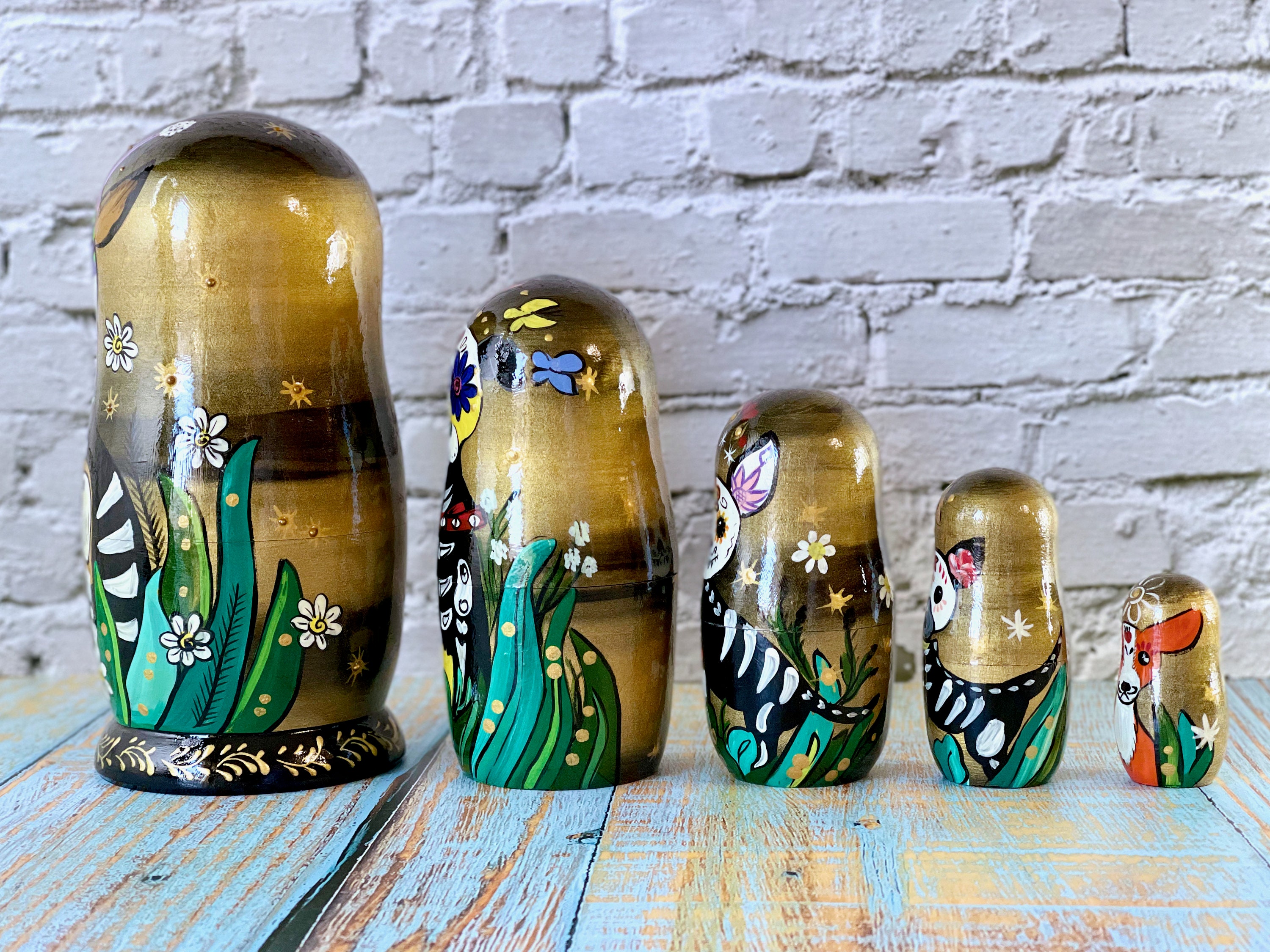 Zucker Schädel Hund Chihuahua Nistpuppen 7 Zoll 18 cm Etsy