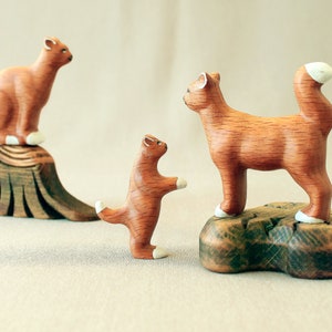 Wooden cat, Wooden animals, Pets toy, Cat toy, Waldorf toys, Gift for kids, Handmade toys