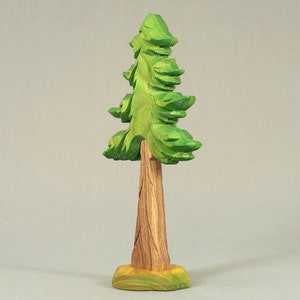 Wooden FIR TREE, Waldorf and Montessori toys, Premium handmade painted trees, Wood forest trees, Decorative tree puzzle by Noelino