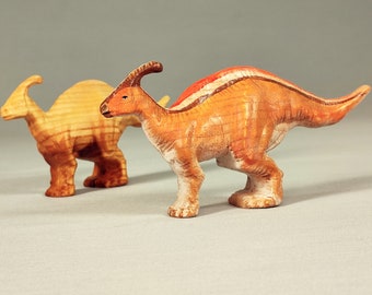 Dinosaurier aus Holz, bemalte Figur, Geschenk für Kinder, Holztierspielzeug, umweltfreundliches Spielzeug, Uraltes Tier