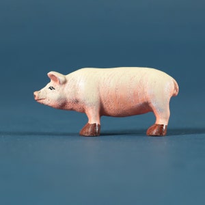 Wooden Pig, Domestic animals, Waldorf and Montessori toys, Farm animals, Wooden Toy Pig, Handmade Wooden Toys, Collectible Pig