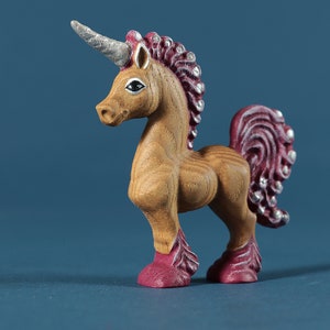 Wooden Unicorn Toy Figurines Pegasus Pony Land SET , Waldorf animals, Imaginative Toys, Unicorn, Organic Toys, Pretend Play, Birthday Gift image 8