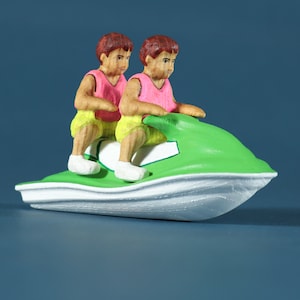 Jet Ski Wooden Toy, Boy Riding Water Scooter, Wood Toy Watercraft, Wooden Boat for Toddlers, Gift for kids