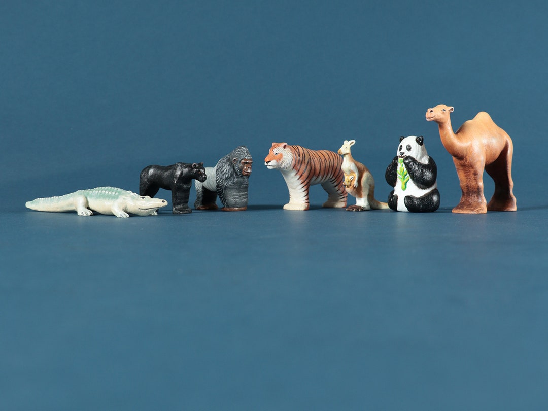 Wooden Wild Animals Collectible Exotic Animals Wooden Toys Etsy