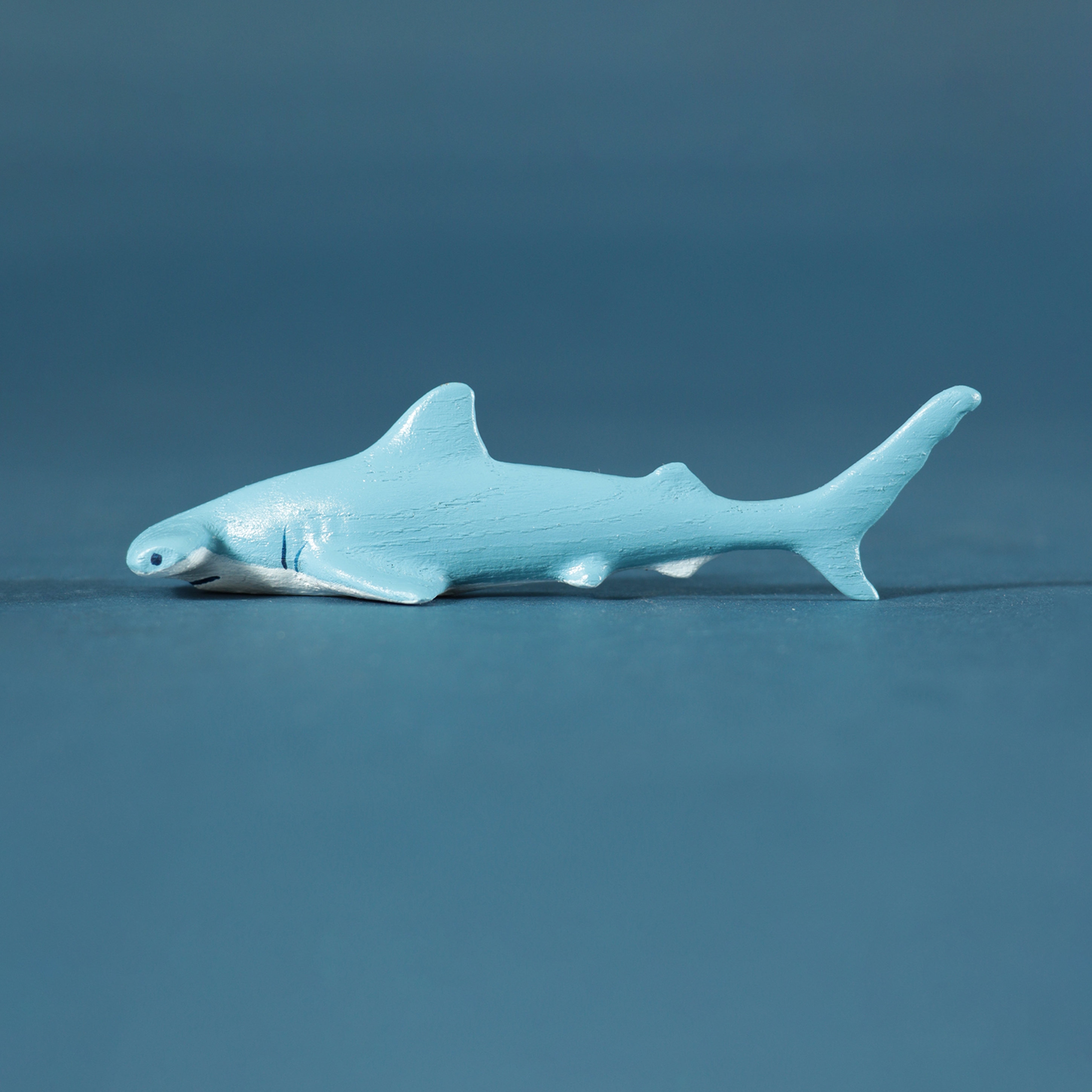 Wooden Hammerhead Shark Toy: Waldorf Oceanic Animal Figurine
