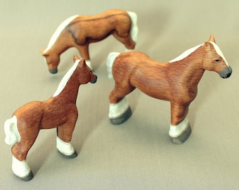 Horse toy, Wooden Farm Animals, Waldorf toys, Gift for toddler