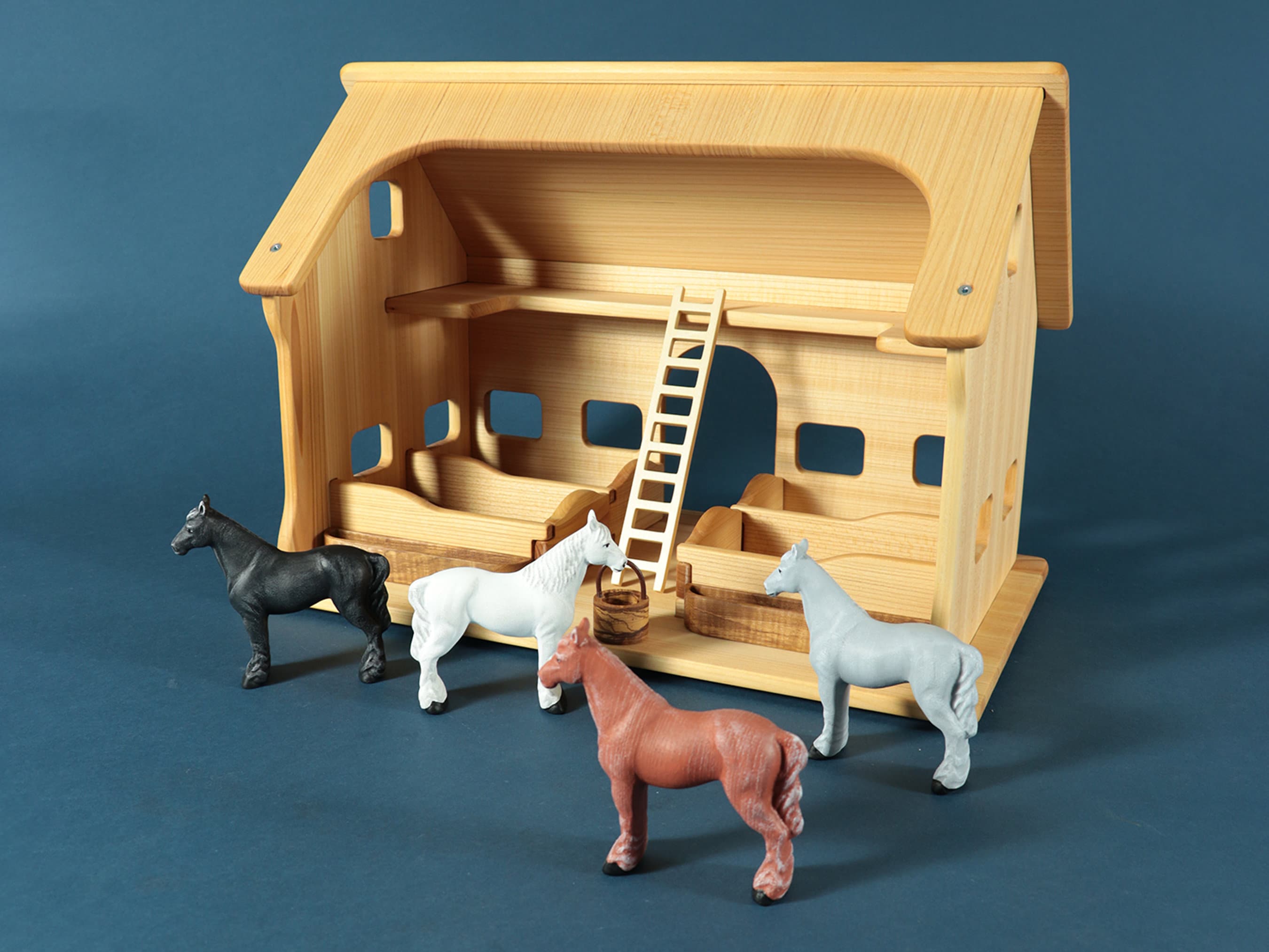 Handcrafted Wooden Barn Dakota Gift for Kids Solid Wood Farm Horse Stable Montessori Animals Waldorf Toys Handmade Wooden Farm Etsy Canada