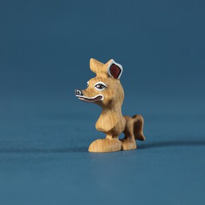 Wooden Fox Toy, Wooden toys, Hand Painted Fox, American Red Fox, Woodland Animals, Waldorf Toys, Gift for Kids, Cartoon Toy Figurine