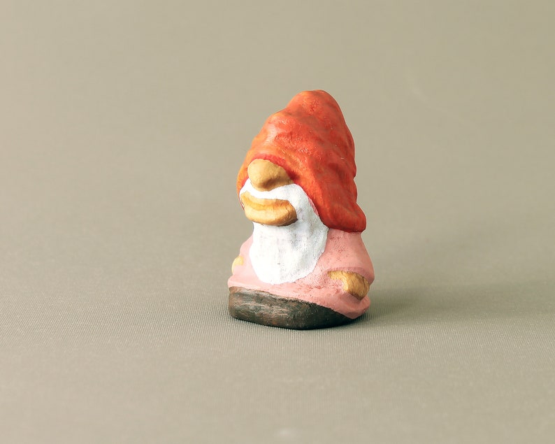 Wooden Dwarf, Fairy Tale Gnome, Waldorf toys, Wooden Toys, Gift for Kids Orange hat
