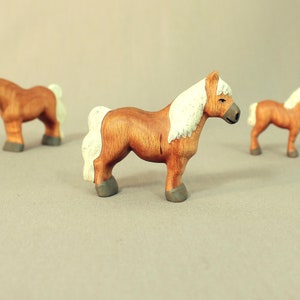 Wooden pony, Waldorf toys, Pony land, Wooden Farm Animals, Open ended play, Small horse toy