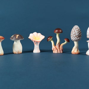 Wooden MUSHROOMS, Waldorf toys, Handmade toys, Painted mushroom, Decorative mushrooms, Wooden Home decoration