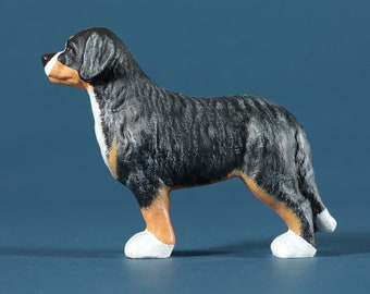 Jouet en bois pour chien de montagne bernois, figurine de chien bernois