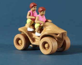 Wooden Quad Bike | Wooden ATV Toy | All Terrain Vehicle | Push & Pull Toys | Waldorf Toy | Wooden Off-Road Car | Montessori Toys