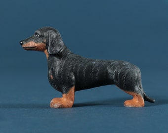 Jouet en bois pour chien teckel teckel, figurine jouet teckel, animaux de collection, jouets Waldorf, jouet en bois fait main, jouet teckel en bois