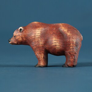Wooden Bear Collectible Toy Figurine, Woodland animals, Waldorf and Montessori toys, Handmade Wooden Toy, Grizzly Bear, Forest animals