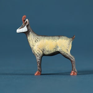 Wooden Mountain Goat Collectible Toy Figurine, Woodland animals, Waldorf and Montessori toys, Handmade Wooden Toy, Chamois, Forest animals