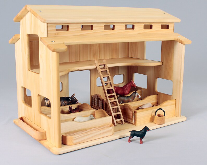 Wooden Farm Toy shepherd Horse Stable Wooden Etsy
