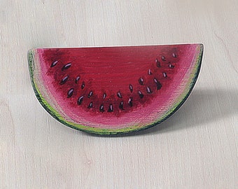 Wooden Watermelon | Sliced Watermelon | Montessori Toys | Waldorf toys | Wooden Toys | Wooden Fruit | Play Food | Pretend Play