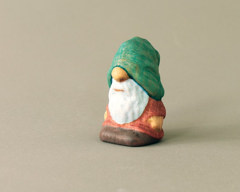 Wooden Dwarf, Fairy Tale Gnome, Waldorf toys, Wooden Toys, Gift for Kids Turqoise hat