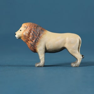 Wooden Lion, Handmade Gift for Kids Inspired by Savanna Animals, African Animals, Jungle Toy Animals, Collectible Lion