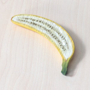 Wooden Banana: Half Sliced Ash Wood Montessori Toy