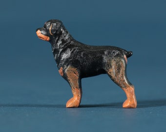 Figura de juguete coleccionable de perro de madera, animales domésticos, juguetes Waldorf y Montessori, animales de granja, perro de juguete de madera, juguetes de madera hechos a mano