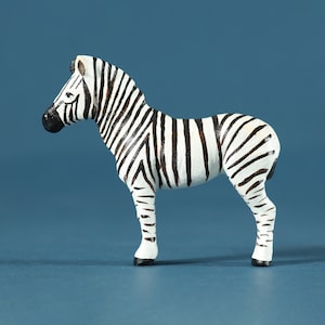 Zebra Wooden Toy, Perfect Gift for Children, Waldorf Animals, Wooden African Animals, Collectible Zebra, Wooden Horse