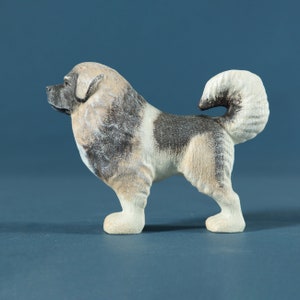 Caucasian Shepherd Dog Wooden Dog Toy Figurine Collectible Animals Waldorf Toys Handmade Toy Wooden Caucasian Shepherd Dog image 1